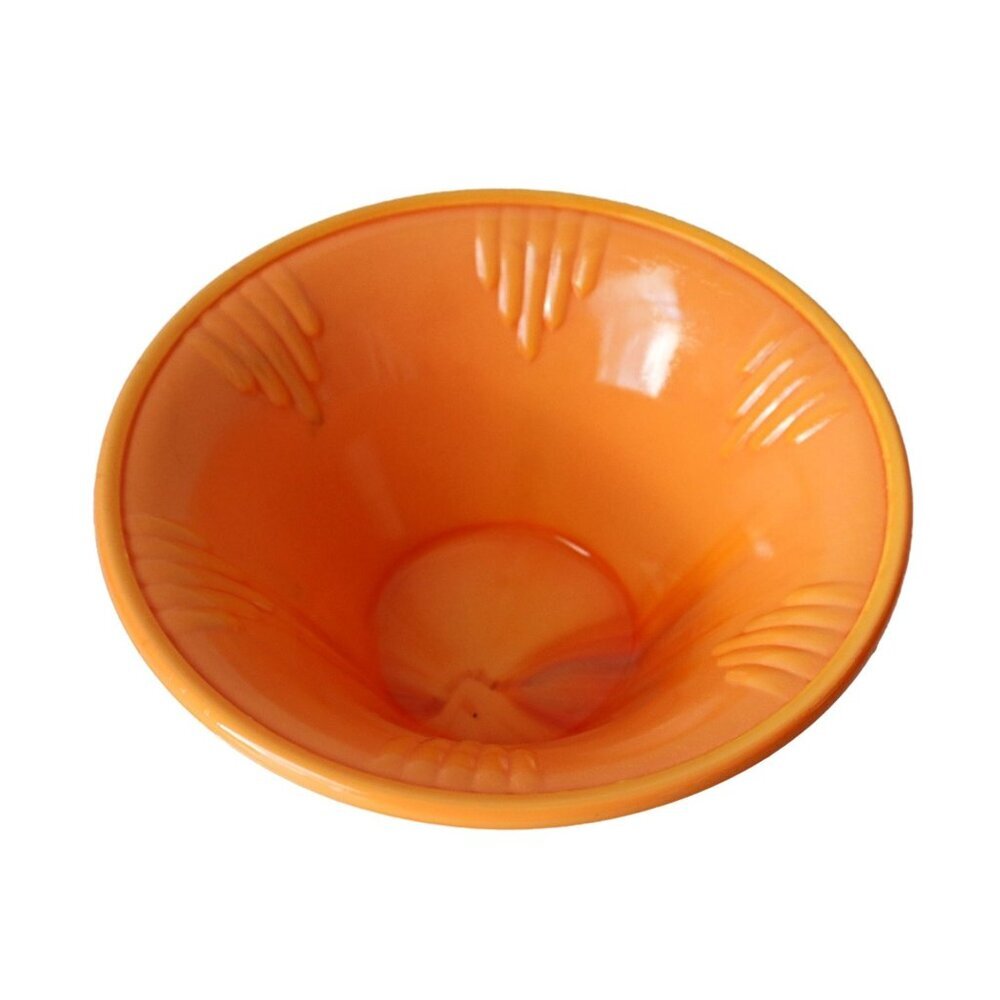 Art Deco Akro Agate Orange Dart Bowl Vase Vintage Small Planter Flower Pot